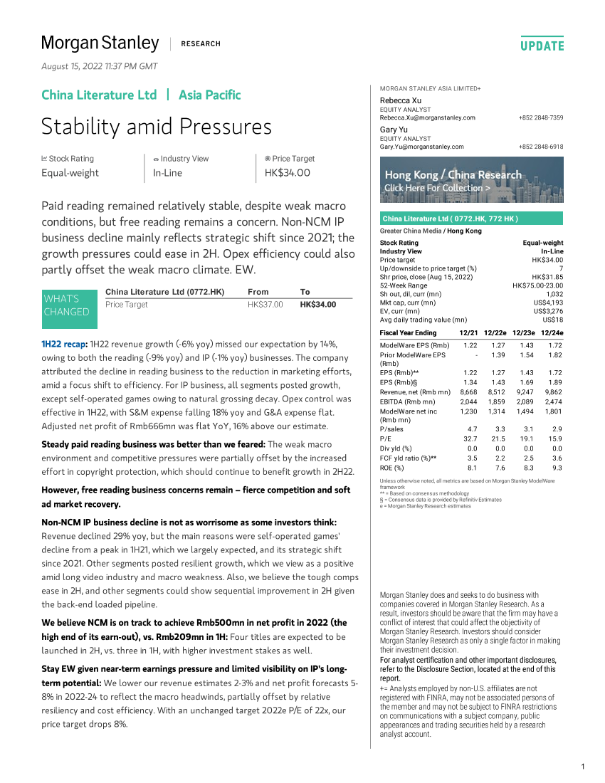 0772.HK-Morgan Stanley-China Literature Ltd Stability amid Pressures0772.HK-Morgan Stanley-China Literature Ltd Stability amid Pressures_1.png